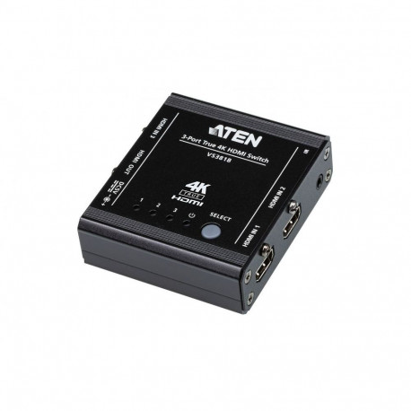Aten 3-Port True 4K HDMI Switch VS381B Input: 3 x HDMI Type A Female; Output: 1 x HDMI Type A Female