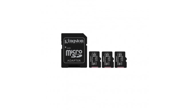 Kingston MEMORY MICRO SDXC 64GB UHS-I/3PACK SDCG4/64GB