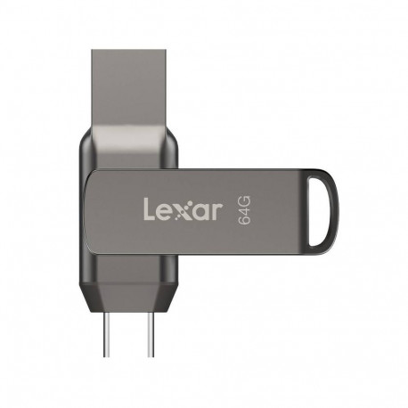 Lexar 2-in-1 Flash Drive | JumpDrive Dual Drive D400 | 64 GB | USB 3.1 | Grey