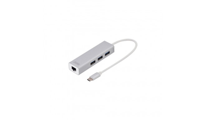 Digitus USB Type-C 3-Port Hub + Gigabit Ethernet