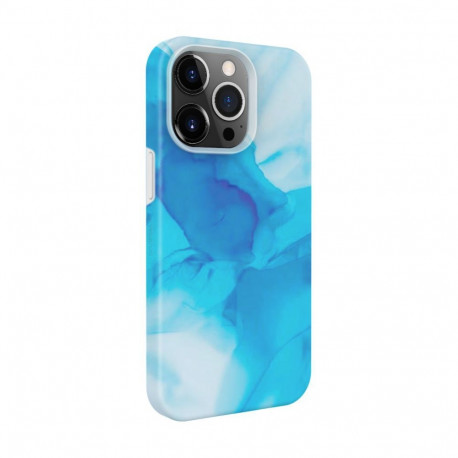 Evelatus Apple iPhone 14 Pro Max Silicone case Customized Print Blue