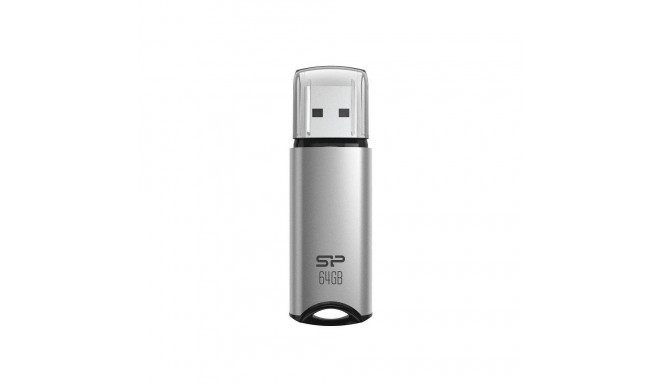 Silicon power USB Flash Drive Marvel Series M02 64 GB, Type-A USB 3.2 Gen 1, Silver