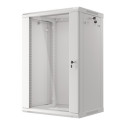 RACK CABINET 19" WALL-MOUNT 18U/600X450 (FLAT PACK) WITH GLASS DOOR GREY LANBERG V2