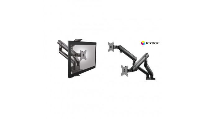 ICY BOX IB-MS314-T, holder (black, 2 monitors)
