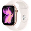 Apple Watch 11 GPS 46mm Sport Band S/M, rose gold/light blush (MEV64ET/A)