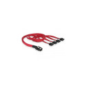 adapterkaabel mini SAS 36 Pin (SFF 8087) > 4x SATA 50cm, punane