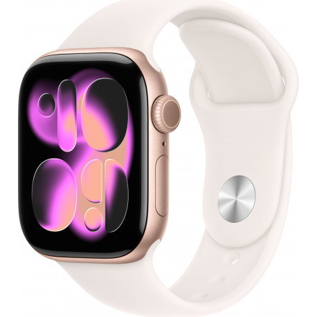 Apple Watch 11 GPS + Cellular 42mm Sport Band S/M, rose gold/light blush (MF8E4ET/A)