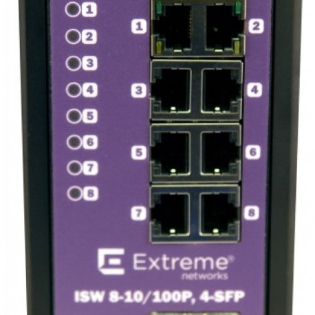 EXTREME 8-PORT POE+ GIGABIT W/ 4-PORT SFP OPERATING TEMPERATURE -40C - +75C