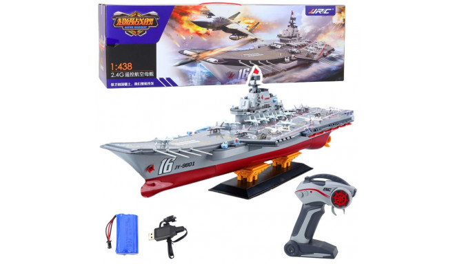 Duży Lotniskowiec Zdalnie Sterowany RC Światła 30 km/h 1:438