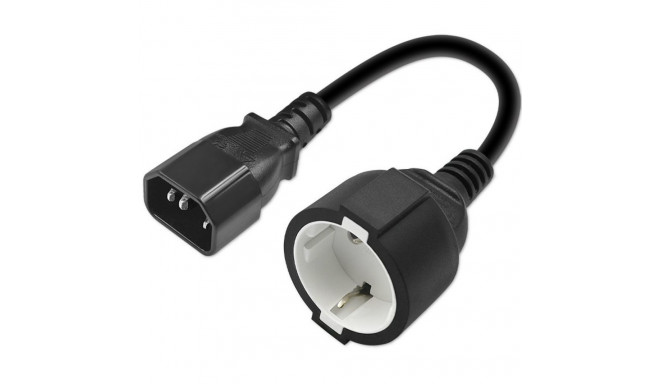 IEC 320 C14 (Male) to Schuko (Female) Power Adapter