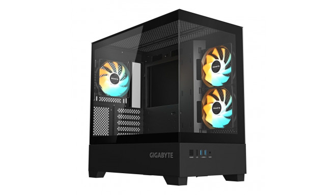 Case|GIGABYTE|C201 PANORAMIC|MidiTower|Case product features Rackmountable/Removeable HDD basket/Tra