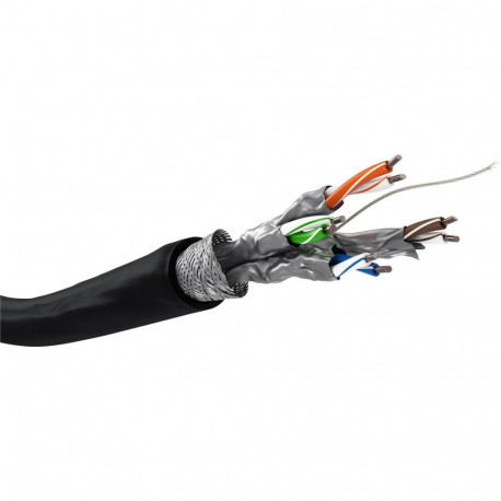 CAT 6 outdoor network cable, S/FTP (PiMF), black, 100m