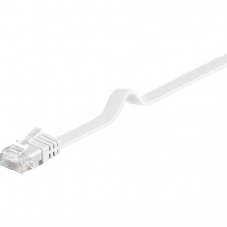Võrgukaabel Cat5e UTP 1.0m, valge, lapik, CCA
