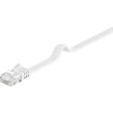 Cat5e Network cable flat cable U/UTP unshielded 2xRJ45 plug white 0.5m