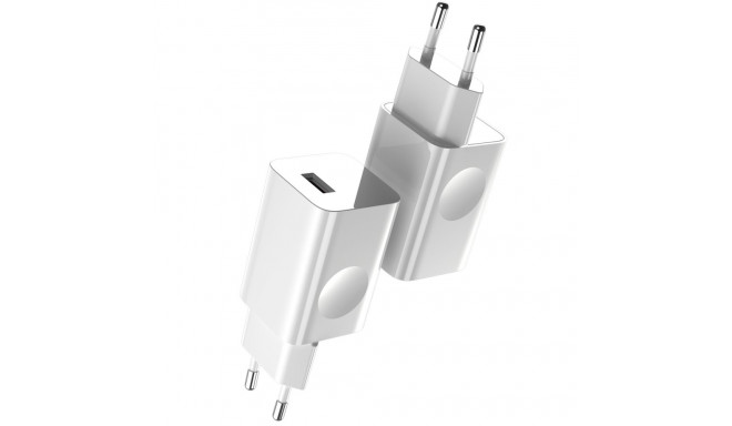 Seina kiirlaadija 24W USB QC3.0, valge
