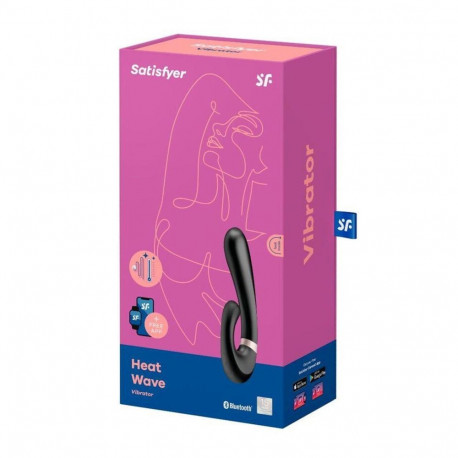 SATISFYER HEAT WAVE VIBRADOR NEGRO NEGRO CON APP 1UN