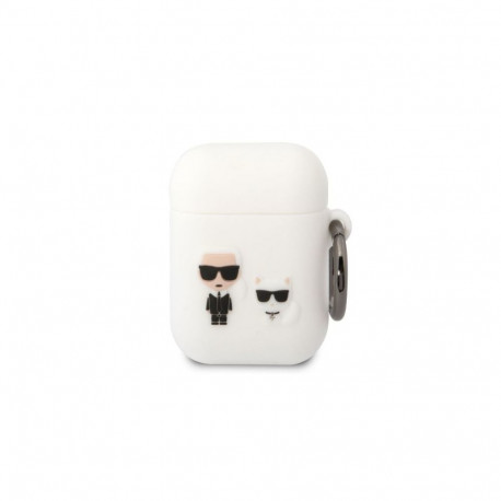Karl Lagerfeld - Airpods 1/2 Choupette Silicone Case White