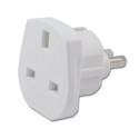 iLike Power Plug adapter from UK (United Kingdom) 3pin to Euro Socket - UK to EU Adapter White