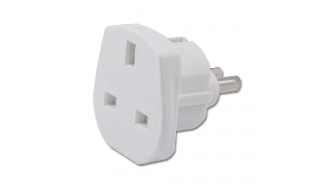 iLike Power Plug adapter from UK (United Kingdom) 3pin to Euro Socket - UK to EU Adapter White