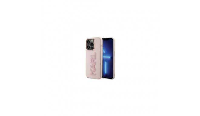 Karl Lagerfeld Apple iPhone 15 Pro Max HC 3D LOGO GLITTER Pink