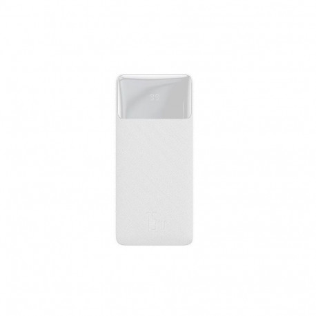 Baseus Bipow powerbank with display 10000mAh 15W white (Overseas Edition) + USB-A - Micro USB 0.25m 