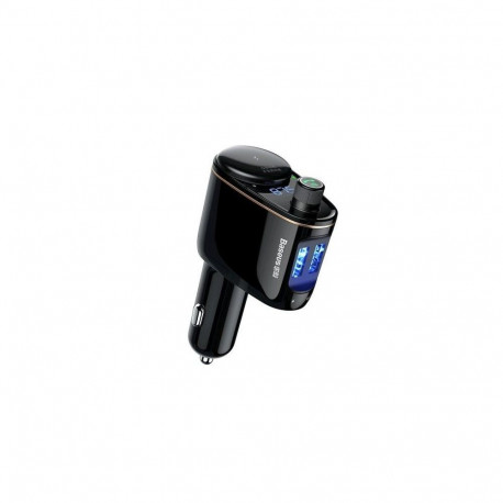 Baseus Locomotive Bluetooth FM Transmitter MP3 Car Charger 2x USB 3.4A Black