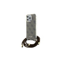 Guess Guess Crossbody Cord 4G Print case for iPhone 15 Pro - brown
