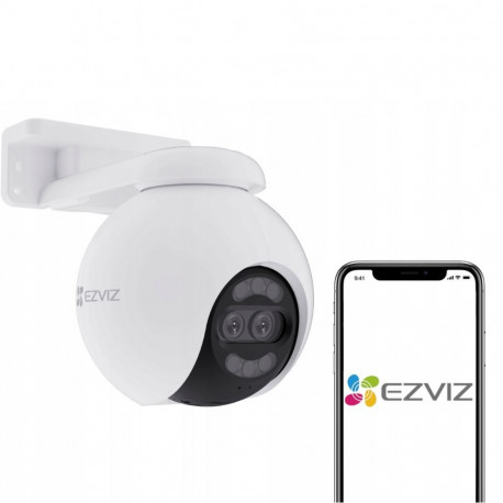 EZVIZ Ezviz H80x Outdoor IP65 Dual lens 8MP+2MP 4K Camera Pan & Tilt 360 MicroSD / Night vision Whit