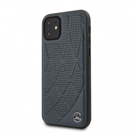 Mercedes-Benz kaitseümbris Apple iPhone 11 Quilted Genuine Leather, sinine