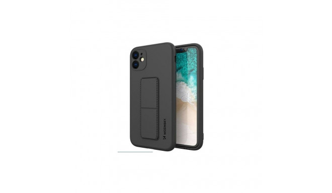 Wozinsky Apple iPhone 12 Pro Max silicone case with stand Black