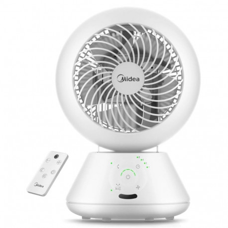 Midea Fan | MDF24JRW TurboForce | Table Fan | White | Number of speeds 5 | Oscillation | Remote cont