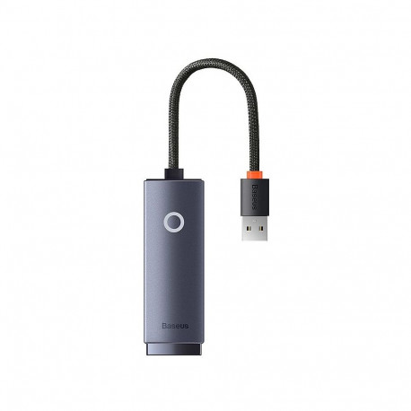 Baseus WKQX000313 Lite USB-C to RJ45 Network Internet adapter card 100Mbps Grey