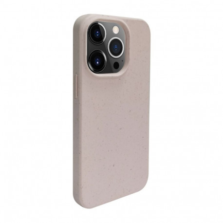 iLike Apple iPhone 14 Pro Silicone plastic case Eco Print Design Beige