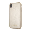 Guess Apple iPhone XR Iridescent PU Leather Hard Case Gold