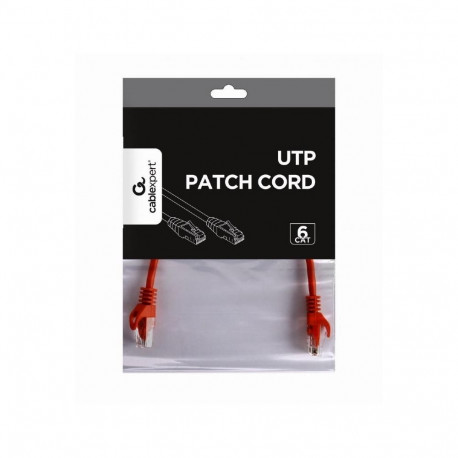 Gembird PATCH CABLE CAT6 UTP 0.25M/RED PP6U-0.25M/R