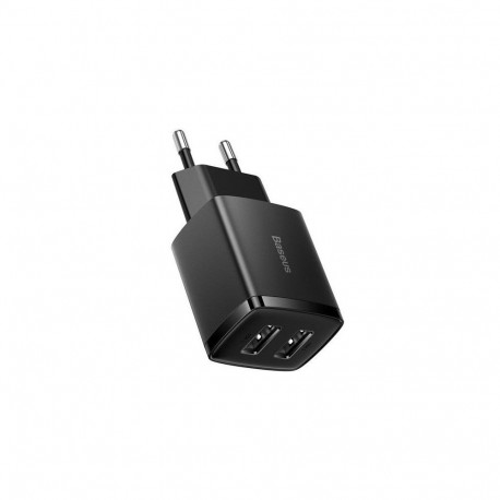 Baseus Compact charger 2x USB 10.5W Black