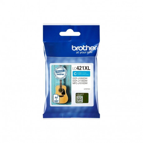 Brother LC421XLC Ink Cartridge, Cyan |