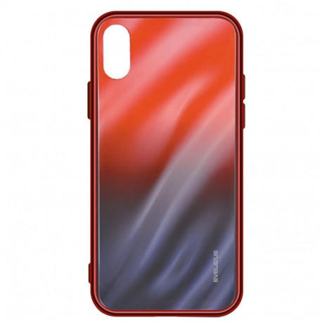 Evelatus Samsung Galaxy A20e Water Ripple Full Color Electroplating Tempered Glass Gradient Red-Blac