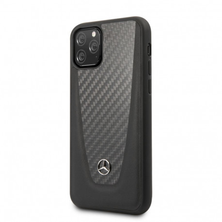 Mercedes-Benz kaitseümbris Apple iPhone 11 Pro Hard Case Leather Carbon Fiber, black