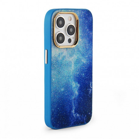 iLike Apple iPhone 14 Pro Print Desire Customized Diamonds Case Blue