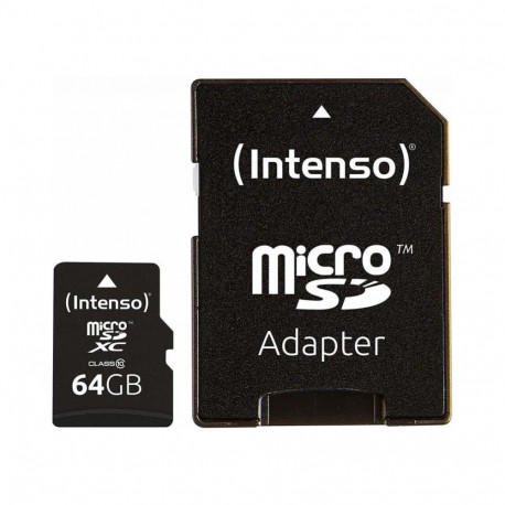 Intenso MEMORY MICRO SDXC 64GB C10/W/ADAPTER 3413490