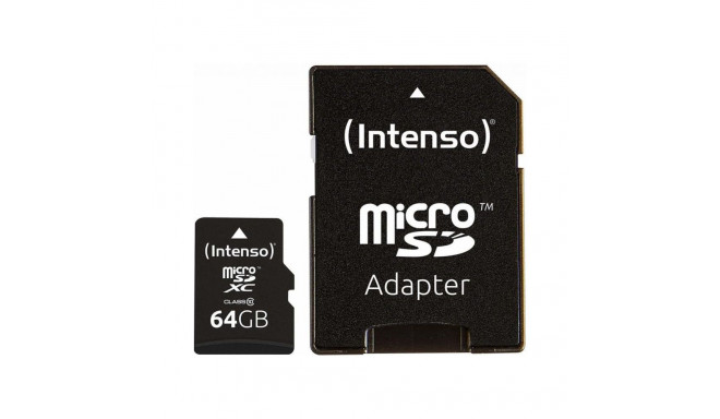 Intenso MEMORY MICRO SDXC 64GB C10/W/ADAPTER 3413490