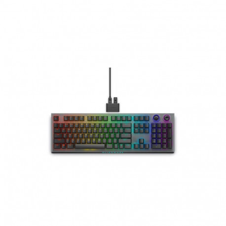 Dell Alienware Tri-Mode AW920K Wireless Gaming Keyboard, RGB LED light, US, Wireless, Dark Side of t