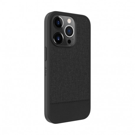 iLike Apple iPhone 14 Pro Plastic Leather Back Cover Black