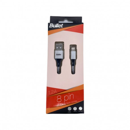 - BULLET Eight pin - USB 1m, 2.4A White