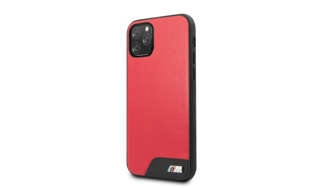 BMW Apple iPhone 11 Pro Hardcase Smooth PU Leather Red