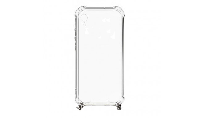 Evelatus Apple iPhone XR Silicone TPU Transparent with Necklace Strap Gold