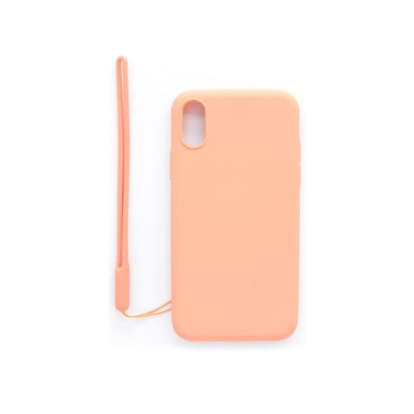 Evelatus Apple iPhone X/XS Soft Touch Silicone Case with Strap Pink