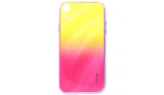 Evelatus Apple iPhone XR Water Ripple Gradient Color Anti-Explosion Tempered Glass Case Gradient Yel