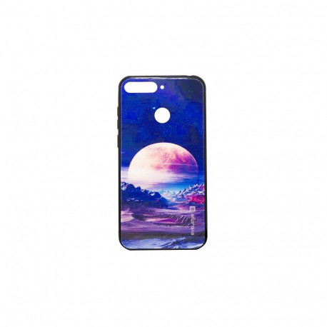 Evelatus Huawei Y6 2018 Picture Glass Case Valley Moon